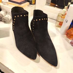Suede booties